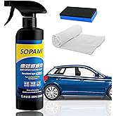Car Coating Spray, 17.6 oz Quick Effect Coating Agent for Car, Car Scratch Wax Polish Spray Waterless Wash Wax, Oil Film Emulsion Glass Cleaner