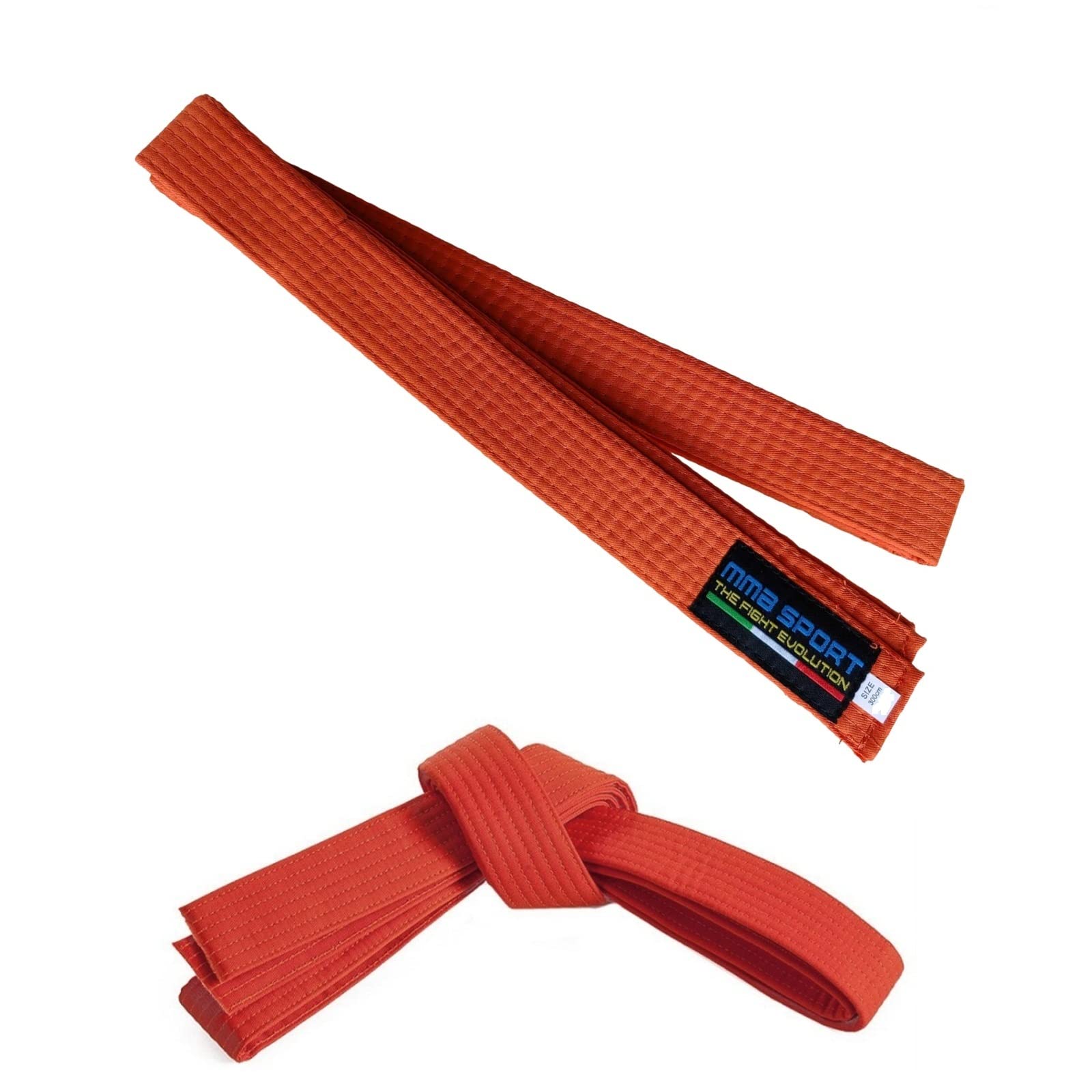 mmasport Judo Aikido Taekwondo Martial Arts Cotton Karate Belt (300 cm, Orange)