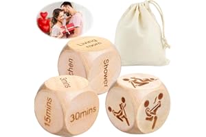 HD WOOD CRAFT Date Night Dice for Couples, Anniversary Wooden Gifts, Love Dice, Fun Night Dating Decision Dice, Romantic Wood Couple Date Night Ideas, Naughty Dice, Gifts from Girlfriend