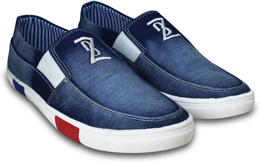 BEONZA Men's Denim Loafers