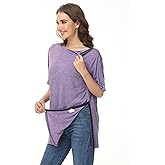 HIBOCT Unisex Post Shoulder Surgery Shirts After Rotator Cuff Surgery Shirt Snap Tearaway Shirts Chemo Port Adaptive Clothing