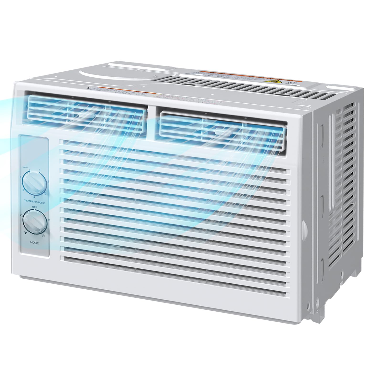 Electactic Small Window Air Conditioner 5000 BTU, Air Conditioner for Bedroom Up to 150 Sq.Ft,2 Cooling & Fan Speeds,51DB, Window AC Unit with Mechanical Controls,White