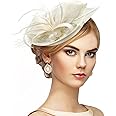 Zinniday Fascinator Tea Party Hat - 2025 Derby Pillbox Kentucky Hat for Women (7.87x5.9inch)
