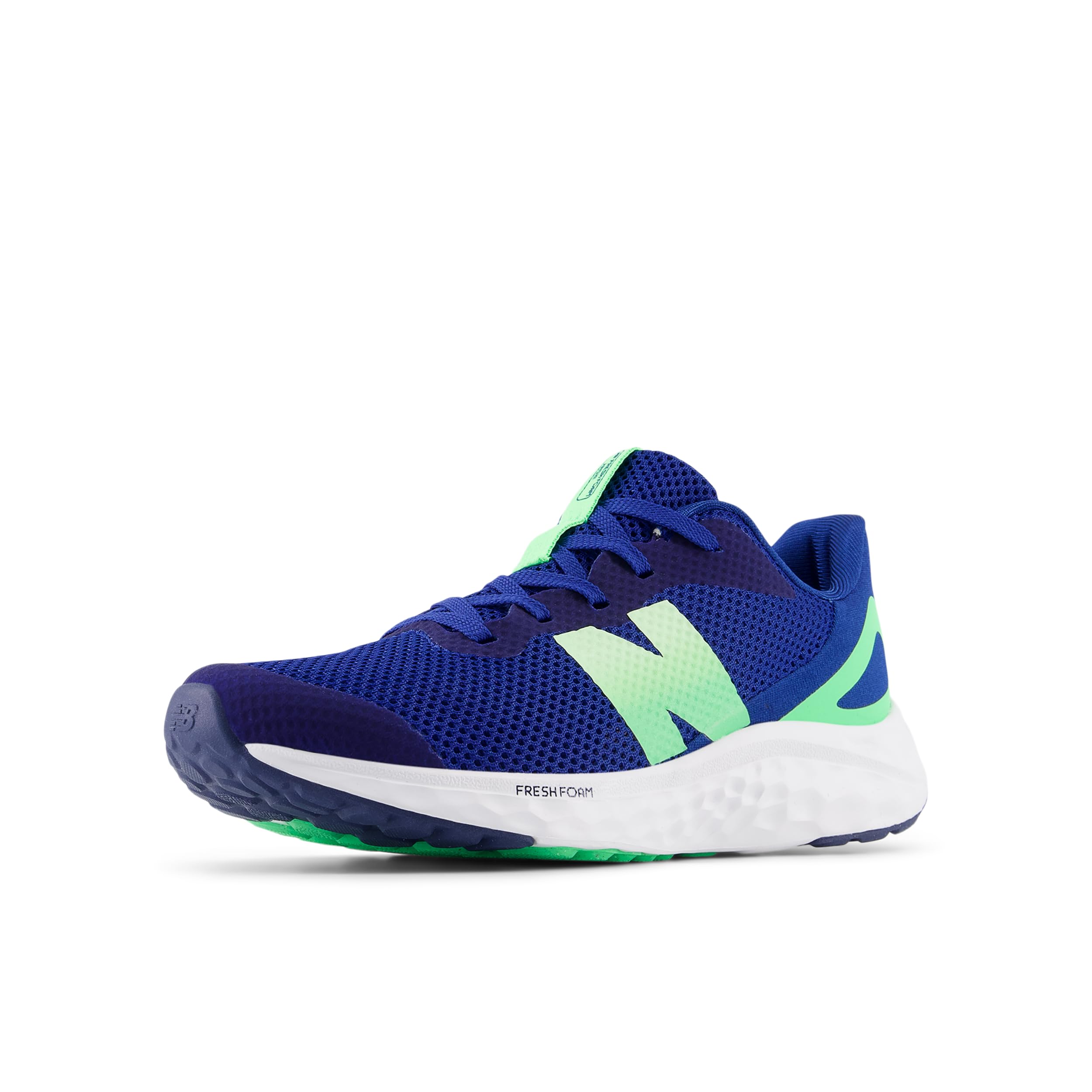 New Balance Fresh Foam Arishi V4 Lace-Up Running Shoe, Galaxy Blue/Lime Leaf/Nb Navy, 4 X-Wide US Unisex Big_Kid Image New Balance Fresh Foam Arishi V4 Lace-Up Running Shoe, Galaxy Blue/Lime Leaf/Nb Navy, 4 X-Wide US Unisex Big_Kid Image