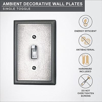 Buy Double Rocker Brushed Nickel Light Switch Cover Ambient Cast Metal Decorative Outlet Cover Online In Turkey B07b31q7hv