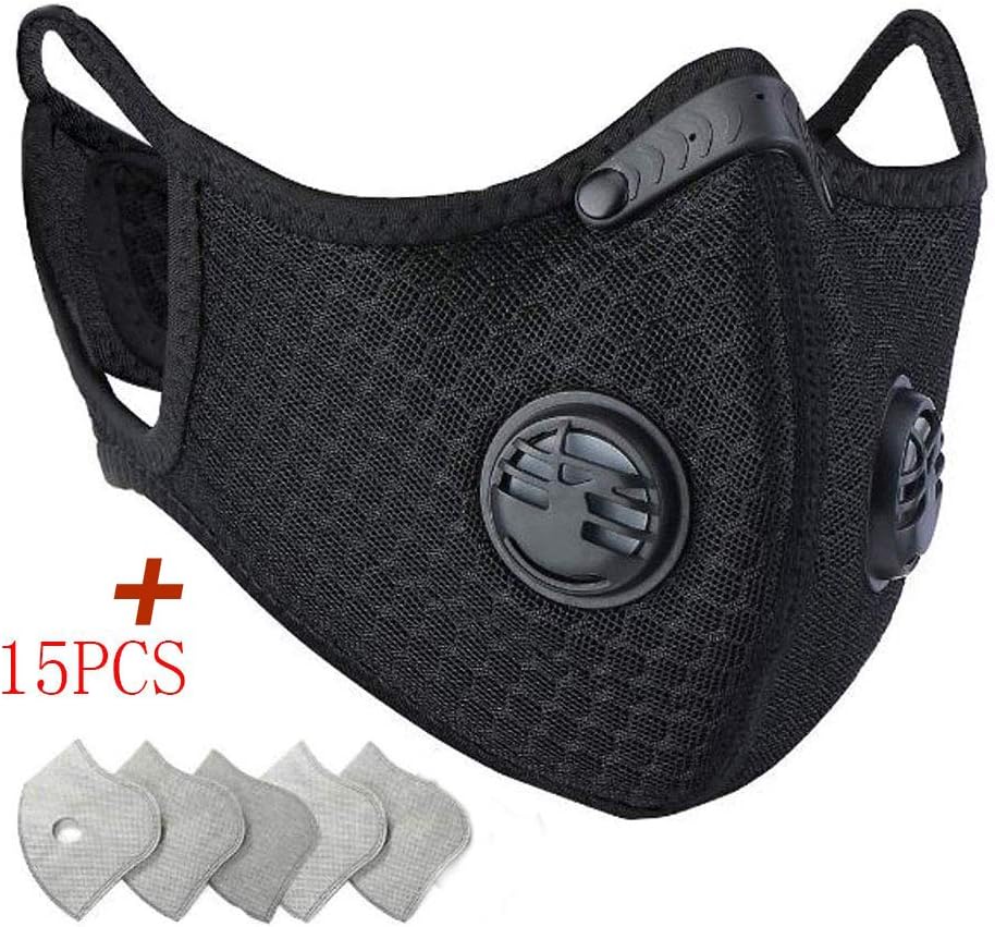 Maschera antipolvere antipolvere con 15 filtri N99 in carbonio Extra 2 valvole per saldatura