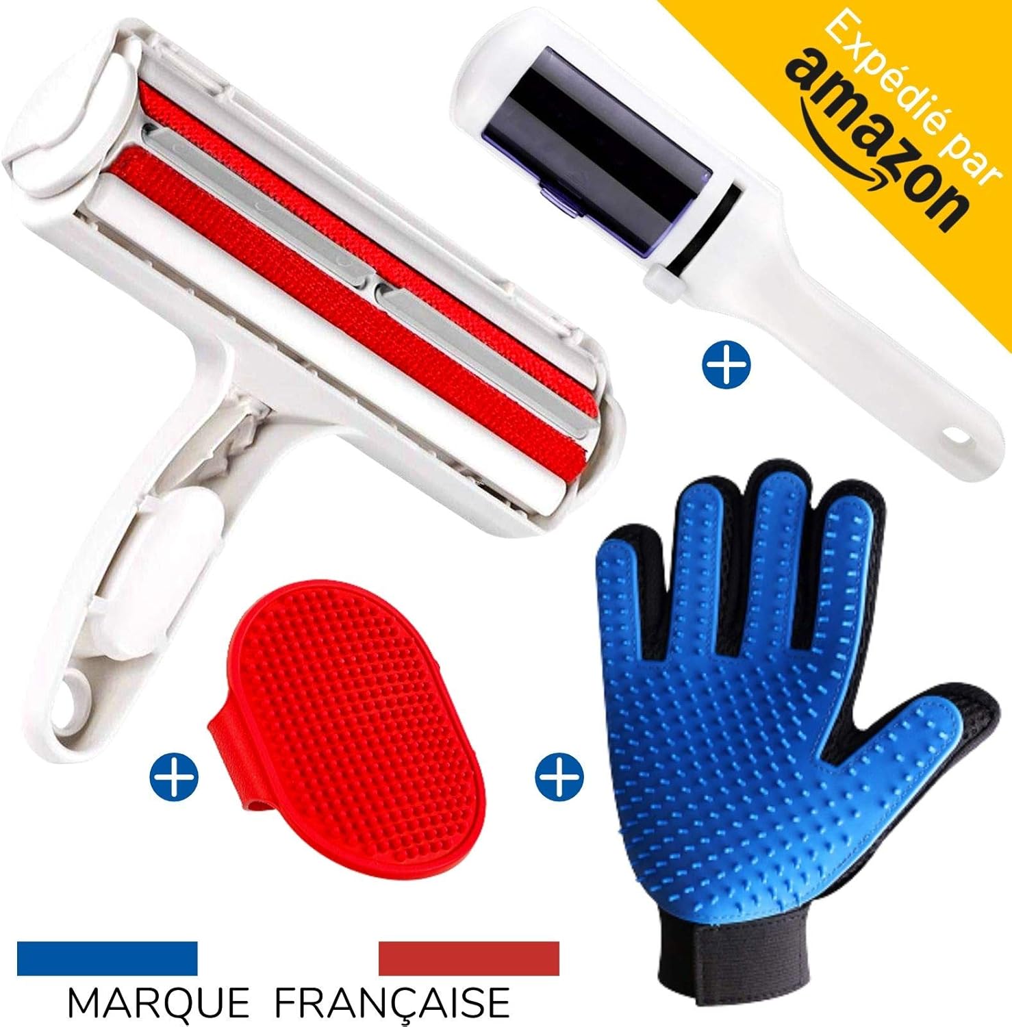 Gant Attrape Poil Animaux Brosse Magique Canape Tapis Lit 4 Accessoires Brosse Toilettage Au Beau Fixe Satisfait Ou Rembourse Brosse Anti Poils Chien Chat Rouleau Vetements Reutilisable Ustensiles De Nettoyage Produits Et Accessoires De