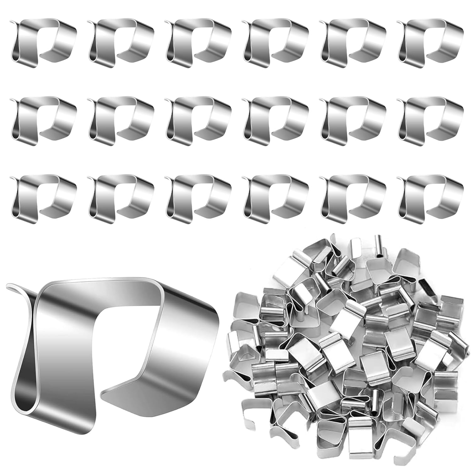 RXKFIGX 60 Pcs Gutter Hooks Gutter Hooks for Outdoor Lights Metal Metal Gutter Hooks Gutter Clips for Christmas Lights Galvanized Clips for Hanging Outdoor Lights for Festival Decoration