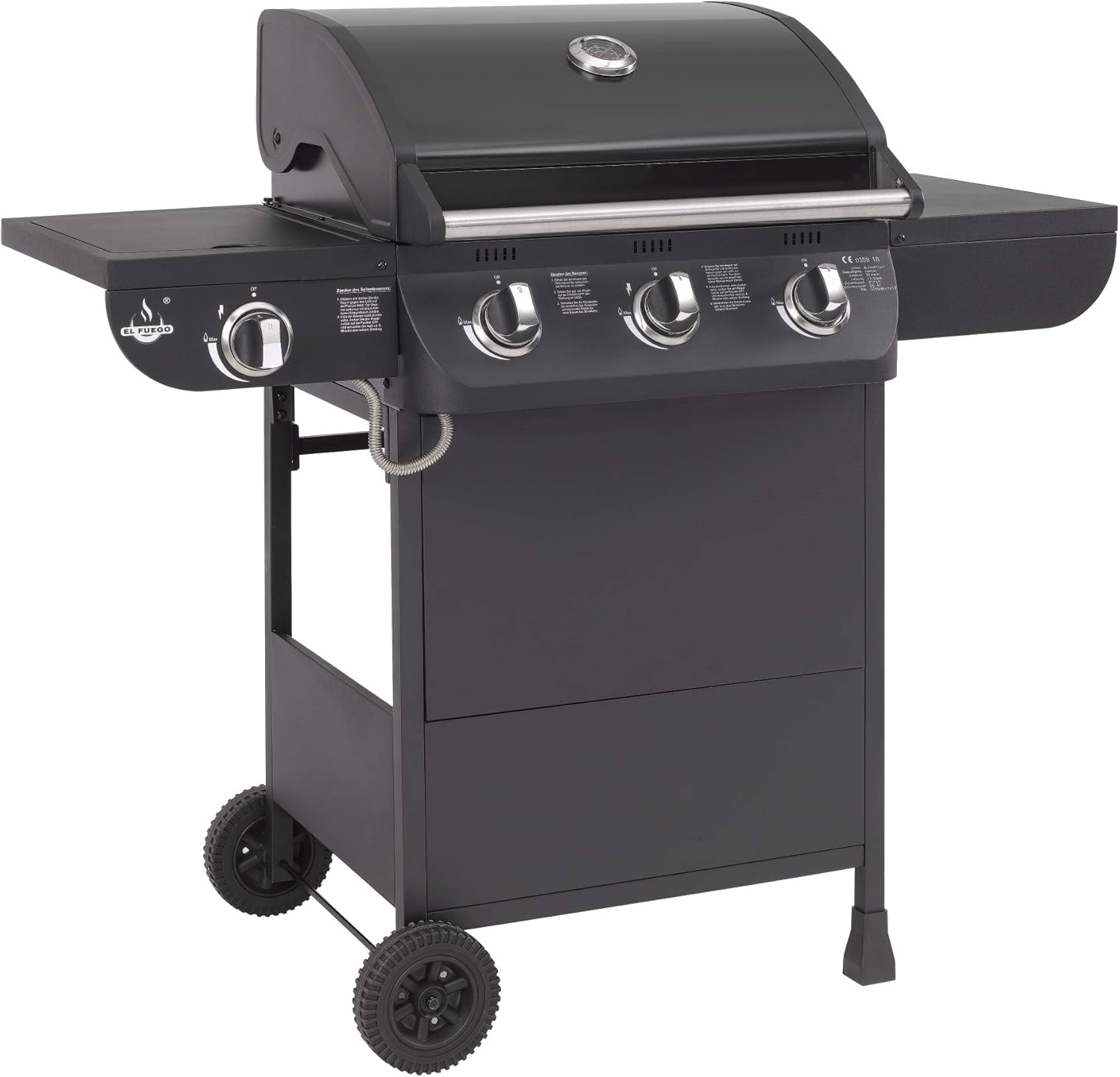 Fuego Gasgrill Columbus 3+1 Brenner von EL Grill BBQ Grillwagen Gasgrillwagen Barbecue AY 562