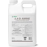ALLIGARE 2,4-D Amine Weed Killer Concentrate - Post-Emergent Herbicide to Control Pigweed, Thistle &amp; More - 47.2% Active Ingredient - for Lawns, Pastures, Aquatic Sites &amp; Crops (2.5 Gallons (Amine))
