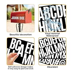 9 Sheets Self Adhesive Vinyl Letters Numbers