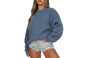 midelxp Oversized Crewneck Sweatshirts Women Soft Fleece Long Sleeve Casual Pullover Top Comfy Cute Hoodies for Teen Girls