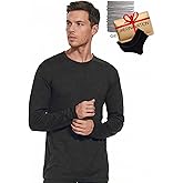 MERINNOVATION Merino Wool Base Layer Mens - 100% Merino Wool Shirts for Men Long Sleeve Thermal T-Shirt Lite - Midweight Top