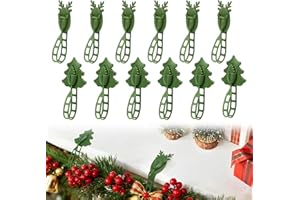 YIBOBO 12Pcs Christmas Garland Hangers for Mantle, Fireplace Stocking and Garland Holder Christmas Wreath Ties, Reusable Silicone Adhesive Straps for Fireplace Mantle Stairways Front Door (12)