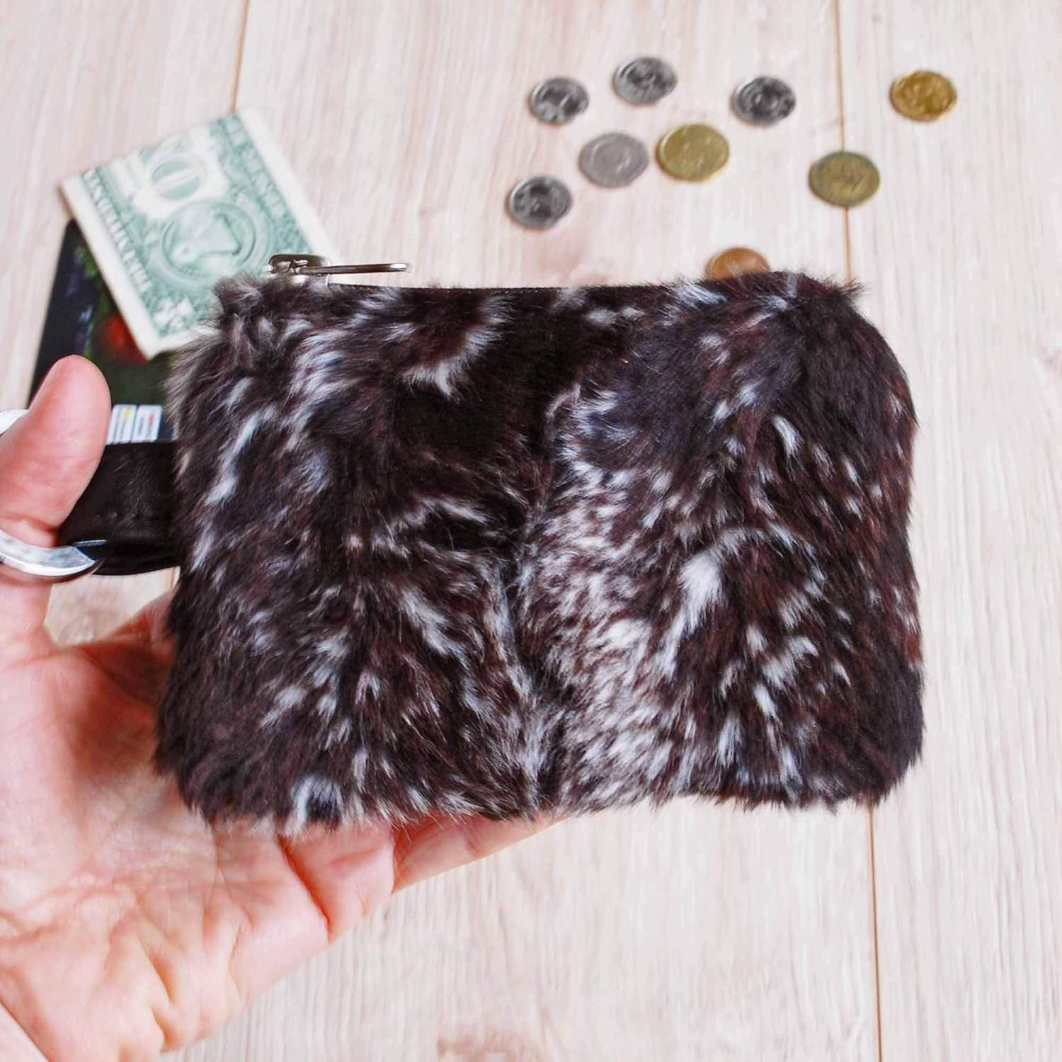 small fur purse