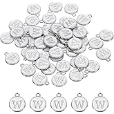 MECCANIXITY Alphabet Enamel Letter Charm Pendant for Jewelry Making, Bracelet Craft