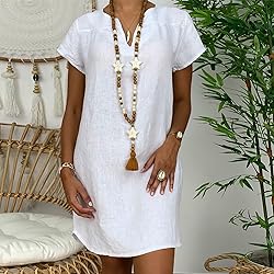 Overstock Outlet Women's Summer Cotton Linen Dress