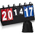 Yeaqee Portable Score Keeper with Storage Bag 17.32 x 10.24 Inches Flip Scoreboard Tabletop Scoreboard Flipper for Indoor Outdoor Sports Match P. E Classroom Activities Game