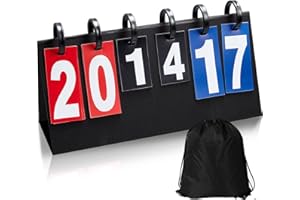 Yeaqee Portable Score Keeper with Storage Bag Flip Basketball Scoreboard Tabletop Scoreboard Flipper for Indoor Outdoor Sports Match P. E Classroom Activities Game
