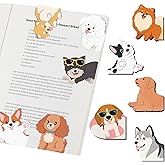 10Pcs Dog Magnetic Bookmarks Cute Bookmark Dogs Book Marks, Party Favors Gifts, Valentines Day Gift for Classroom, Gifts for Book Lovers, Book Marks for Reading Women