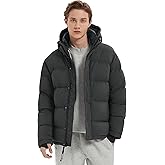 Orolay Men's Puffer Down Jacket with Detachable Hood Versatile Quilted Thicken Winter Jacket