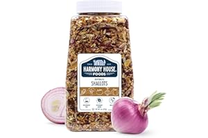 Harmony House Premium Dehydrated Shallots (8 oz, Quart Size Jar)