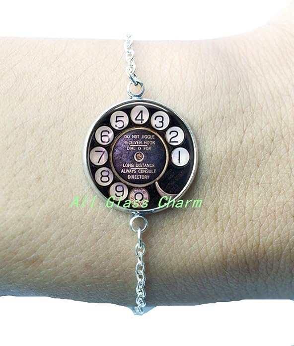 Charming Bracelet，Old Telephone Dial Nostalgic Jewelry