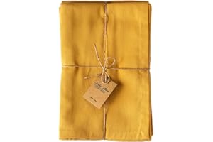 Candy Cottons Mustard Yellow Cloth Dinner Napkins Cotton 18x18 In Washable Napkins Cloth|Reusable Spring Easter Basket Decor Pk of 6 Table Napkins Cocktail Party Wedding BBQ Hotel Cafe Cloth Napkins