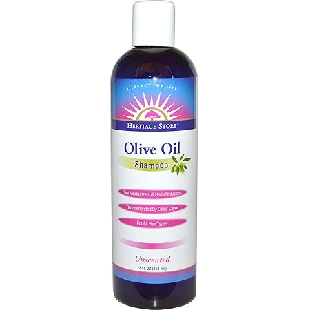 Amazon.com : Olive Oil Shampoo Unscented Heritage Store 12 oz Liquid