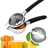 Lemon Squeezer Citrus Juicer Lemon Juicer with Filter Premium Quality Heavy Duty Stainless Steel Sturdy Durable Manual Press