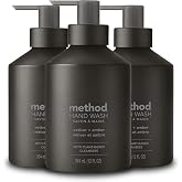 method Gel Hand Soap, Vetiver + Amber, 12 fl oz, 3 Pack | Refills Up to 3X, Hydrates & Softens Skin, Designed for Gentle Ever