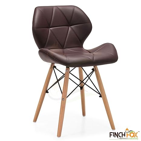 Eames Replica Faux Leather Dining Chair/Cafe Chair/Side Chair/Accent Chair (Brown) Color by Finch Fox