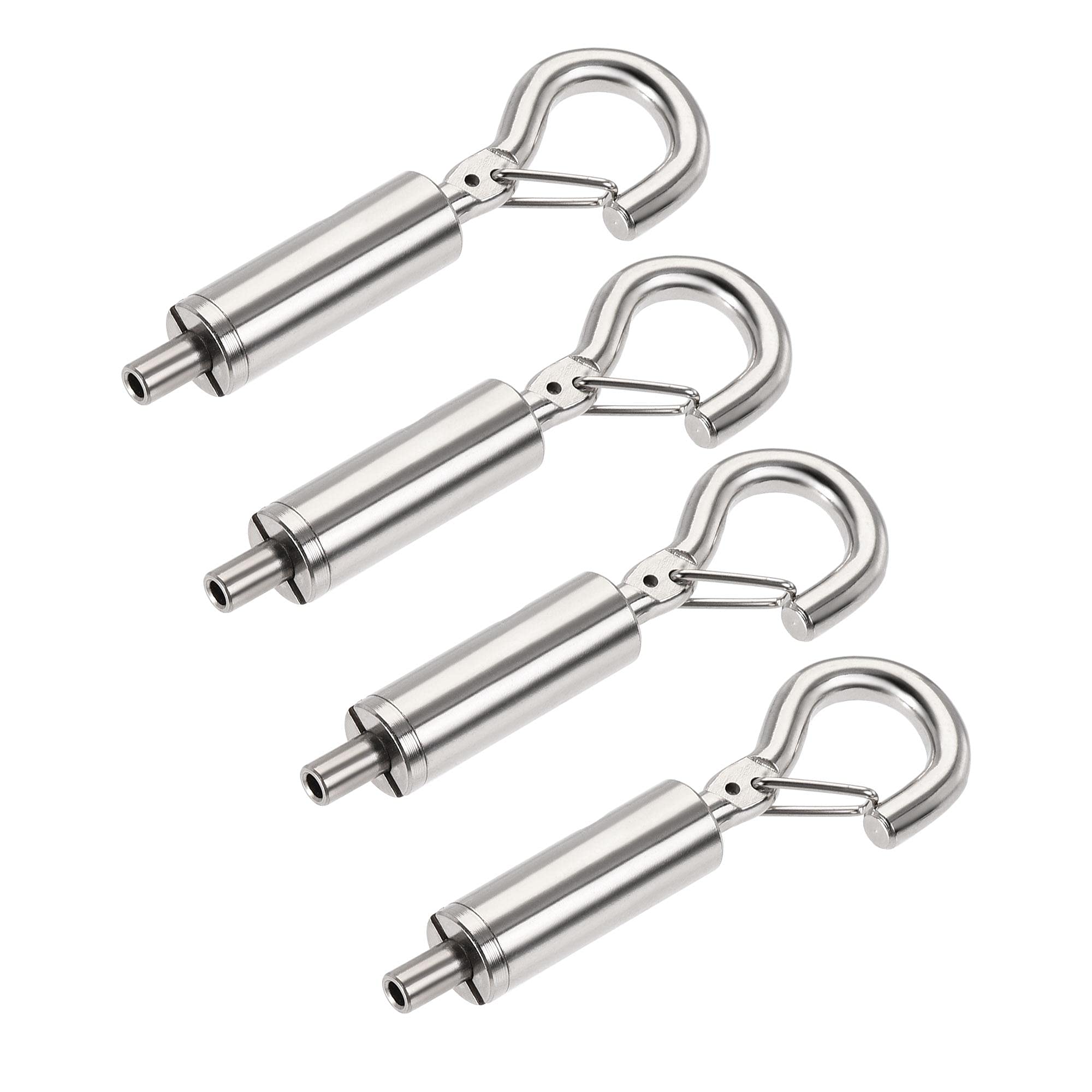 sourcing map Picture Hanging Wire Hook, 4pcs 5mm Open Adjustable Copper Hooks for Home Picture Art Gallery Picture Display Kit