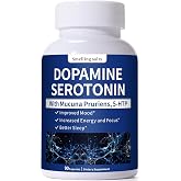 Guanshiya Serotonin and Dopamine Supplements, Dual Neurotransmitter Support with 5-HTP &amp; Mucuna Pruriens for Mood Boost, Focus, Energy &amp; Better Sleep, 90 Capsules