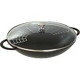 STAUB Cast Iron Wok, 6-quart, Black Matte