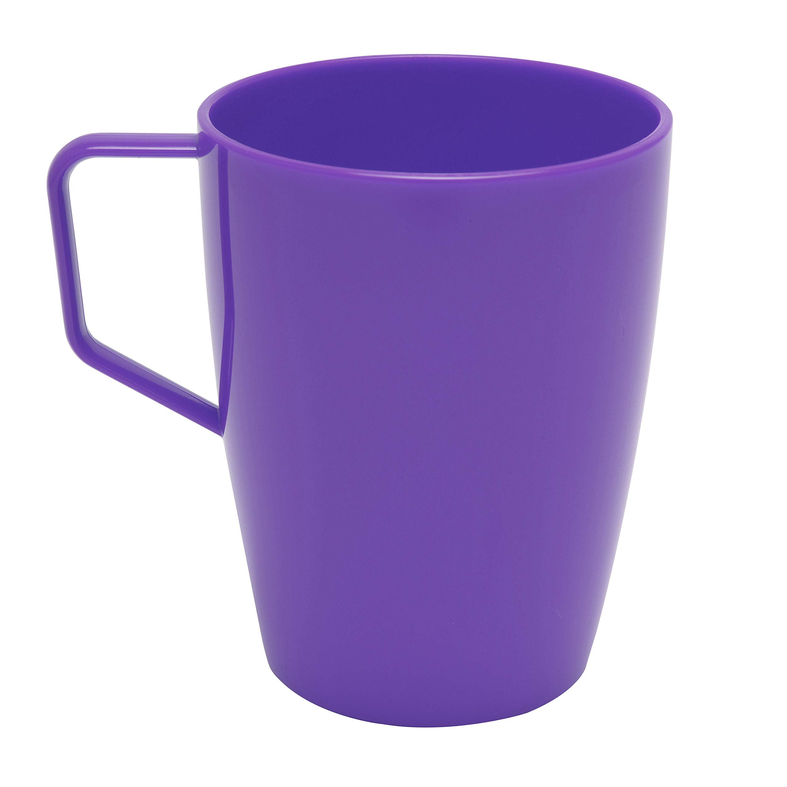 Harfield Purple Beakers Mugs with Handle 280ml Pack of 4 Unbreakable Reusable Polycarbonate Plastic