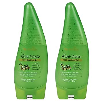 WISDOM ALOEVERA Multipurpose Beauty Soothing Gel for Skin and Hair-100g (Pack of 2)