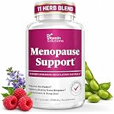 Menopause &amp; Perimenopause Supplements for Women - Hot Flashes Relief | Black Cohosh, Dong Quai, Red Clover, Sage, Vitex &amp; Soy Isoflavones, 60 Capsules, Night Sweats, Mood, Hormone Balance, Non-GMO