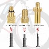Hejo 33 PCS Bike Valve Pump Adaptor Set Brass DV/AV/SV view 3