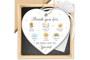 ZAGKOO Teacher Gifts for Women, Men - Thank You Teacher Ornament for New Teachers, Daycare, Preschool, Kindergarten - End Year, Appreciation, Retirement, Birthday Keepsake Ideas