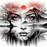 MXZCZX 5D Sunset Diamond Painting Kits for Adults Beginners,Mountain Diamond Art Kit, DIY Sunset Scenery Full Round Drill Paint with Diamond Pictures Gem Art, Home Wall Decor 14x14In