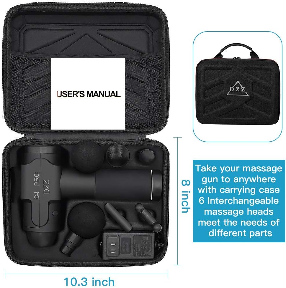 DZZ Massage Gun Percussion Handheld Electric Muscle Massager Professional Electric Body Massager & Featuring Quiet Glide Technology Portable Super Quiet Brushless Motor: Health & Personal Care