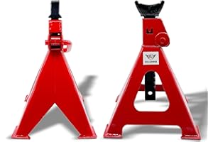 BullsArmor Jack Stands 6 Ton (12,000 lbs) Capacity - Heavy Duty Professional Steel with Self-Locking for Car, Truck & SUV - A
