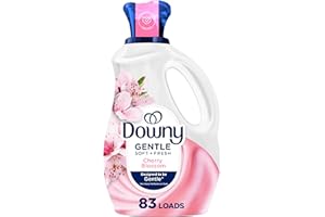 Downy Gentle Soft + Fresh Fabric Softener Liquid, Cherry Blossom Scent, 56 FL OZ, 83 loads, Liquid Fabric Softener Designed to be Gentle on Skin