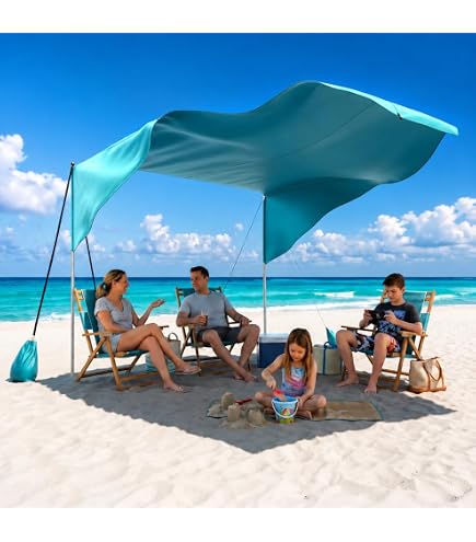 mvl tent Beach Canopy, Wind-Supported Beach Sun Shade Sail for 4-6 People, Portable Unit of Measurement:Standard Der größte Campingplatz Deutschlands and features a removable Category:E Bike_Hydraulische Shimano MT200 / MT200 2 Piston