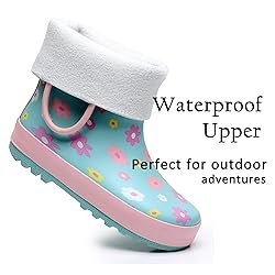 LANCDON Toddler Rain Boots for Boys and Girls