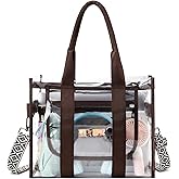 getgto Clear Bags for Women Tote Bag, Crossbody Bag, Stadium Approved Clear Purse for Sports Events, Concert, Work & Beach