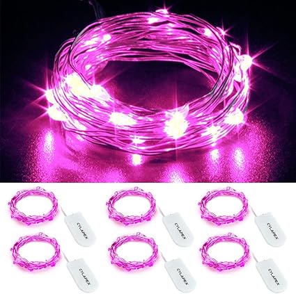 tira de luces led rutilantes con 20 luces de hadas led micro cylapex en cable de cobre revestido de plata de 3 3 pies funciona con dos pilas cr3032