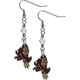 Siskiyou Sports NCAA Crystal Dangle Earrings