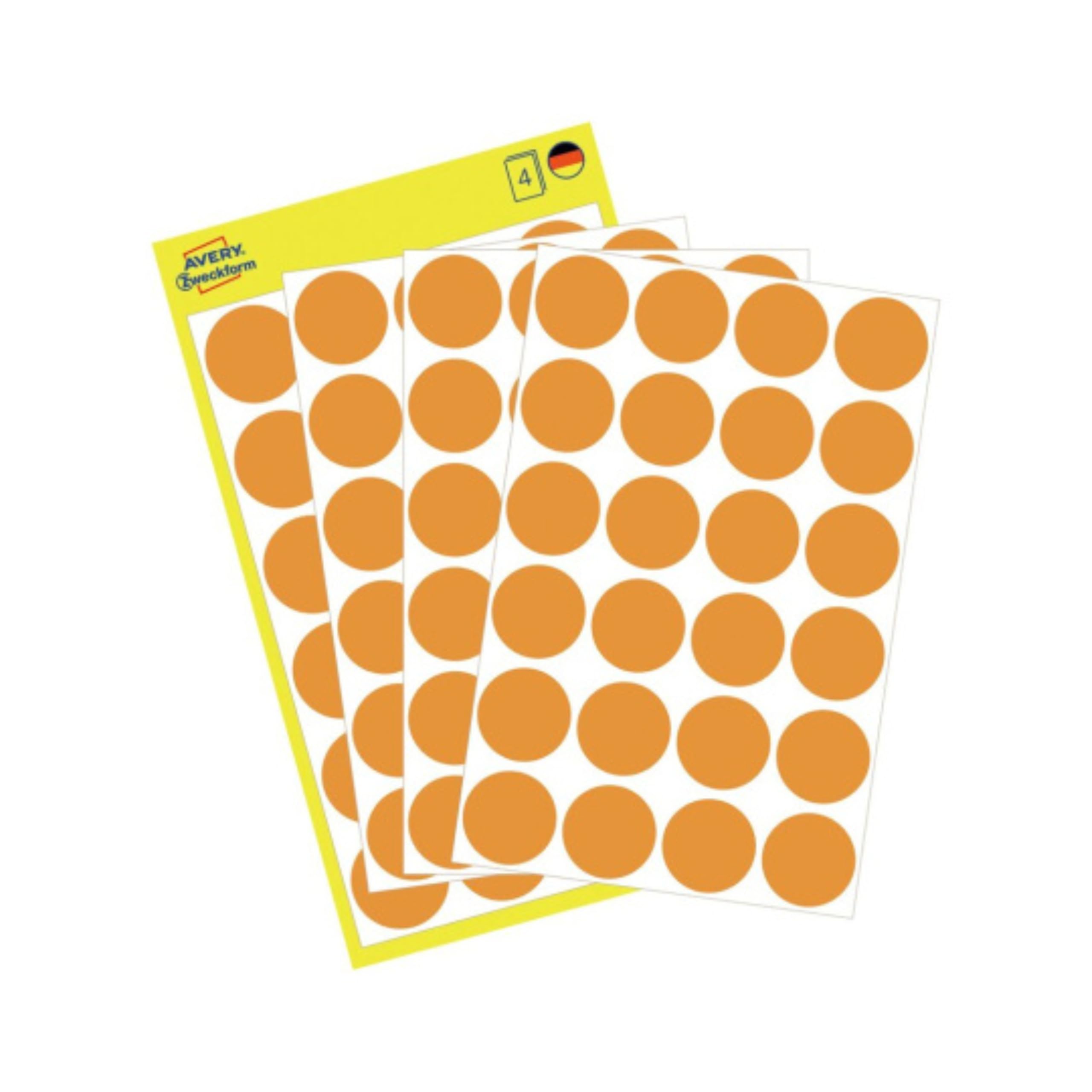 Avery Zweckform 3173 Coding Dots (96 Pieces Diameter 18 mm 4 Sheets Bright